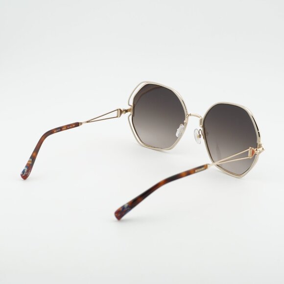 Missoni MIS 0075/S 0Y3R HA Sunglasses Gold/Ivory Geometric Frame, Brown Lenses main image 7